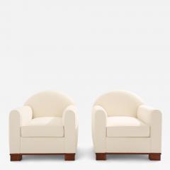 Jacques Adnet Jacques Adnet pair of modernist club chairs rosewood 1931 - 4507984