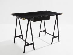 Jacques Adnet Jacques Adnet pique sellier leather and brass desk 1950 - 4056766