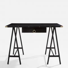 Jacques Adnet Jacques Adnet pique sellier leather and brass desk 1950 - 4058066