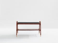 Jacques Adnet Jacques Adnet pique sellier red leather brass coffee table 1950 - 4341440