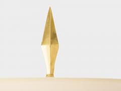 Jacques Adnet Jacques Adnet pique sellier red leather brass floor lamp 1950 - 4463605