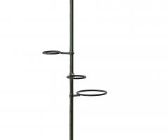 Jacques Adnet Jacques Adnet rare bottle green hand stitched leather planter floor lamp - 865174