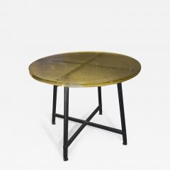 Jacques Adnet Jacques Adnet rarest hand stiched dinning table with a St Gobain top - 1125622