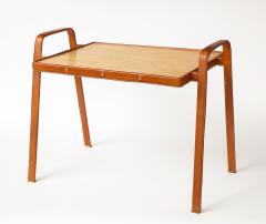 Jacques Adnet Leather Stitched Side Table by Jacques Adnet c 1950 - 3609370