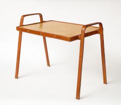 Jacques Adnet Leather Stitched Side Table by Jacques Adnet c 1950 - 3609372