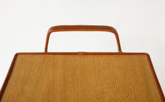 Jacques Adnet Leather Stitched Side Table by Jacques Adnet c 1950 - 3609383
