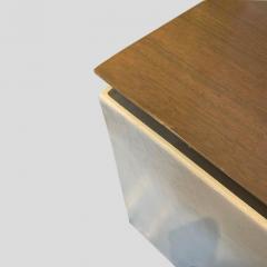 Jacques Adnet MODERNIST PARCHMENT AND CERUSED OAK SIDEBOARD DESIGN ATTRIBUTED JACQUES ADNET - 3192469