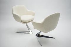 Jacques Adnet Mid century pair of armchairs attributed to Jacques Adnet 1960s - 994469