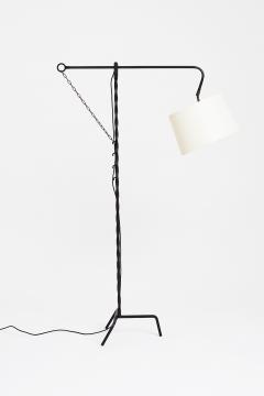 Jacques Adnet Midcentury Black Floor Lamp - 1827234