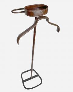 Jacques Adnet Night valet in tan leather with saddle stitching by J Adnet France circa 1960 - 4191216