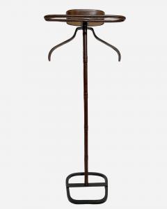 Jacques Adnet Night valet in tan leather with saddle stitching by J Adnet France circa 1960 - 4191217