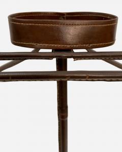 Jacques Adnet Night valet in tan leather with saddle stitching by J Adnet France circa 1960 - 4191221