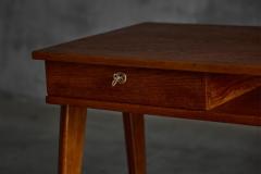 Jacques Adnet Oak Tripod Desk by Jacques Adnet France 1950s - 4541743