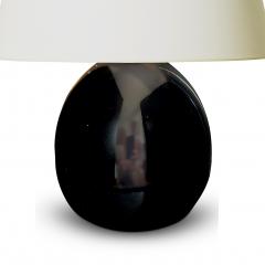 Jacques Adnet Ovoid Black Opaline Glass Lamp Arrtib Jacques Adnet - 2206952
