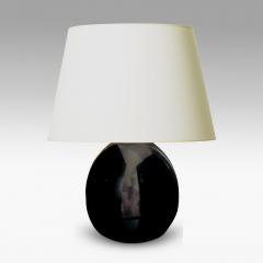 Jacques Adnet Ovoid Black Opaline Glass Lamp Arrtib Jacques Adnet - 2206953