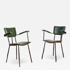 Jacques Adnet PAIR OF JACQUES ADNET ARMCHAIRS - 3653123