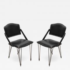 Jacques Adnet Pair oStitched Leather armchairs by Jacques Adnet - 1310358