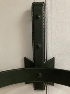 Jacques Adnet Pair of 1950s Stitched Leather sconces by Jacques Adnet - 2428948