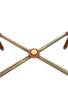Jacques Adnet Pair of 1950s Stitched leather Side tables by Jacques Adnet - 4532963
