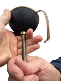 Jacques Adnet Pair of 1950s Stitched leather lanterns by Jacques Adnet - 4472454