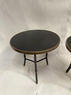 Jacques Adnet Pair of 1950s stitched leather side Tables By Jacques Adnet - 3279324