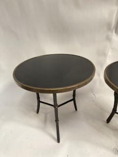 Jacques Adnet Pair of 1950s stitched leather side Tables By Jacques Adnet - 3279325