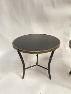 Jacques Adnet Pair of 1950s stitched leather side Tables By Jacques Adnet - 3279327
