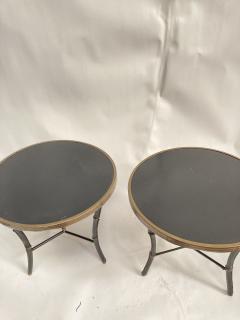 Jacques Adnet Pair of 1950s stitched leather side Tables By Jacques Adnet - 3279334