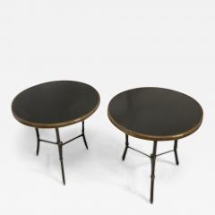 Jacques Adnet Pair of 1950s stitched leather side Tables By Jacques Adnet - 3281542