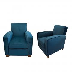 Jacques Adnet Pair of Art Deco Club Chairs Attributed to Jacques Adnet France c 1930 - 4749742