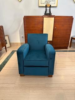 Jacques Adnet Pair of Art Deco Club Chairs Attributed to Jacques Adnet France c 1930 - 4749747