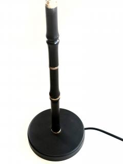 Jacques Adnet Pair of French Faux Bamboo Table Lamps from a Design by Jacques Adnet - 4189484