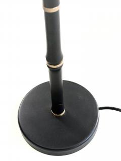 Jacques Adnet Pair of French Faux Bamboo Table Lamps from a Design by Jacques Adnet - 4189487