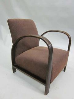 Jacques Adnet Pair of French Mid Century Modern Lounge Chairs in Style of Jacques Adnet 1930 - 1844275