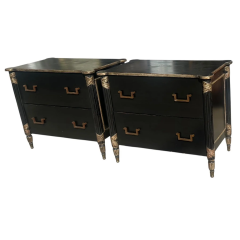 Jacques Adnet Pair of Jacques Adnet Style Chest of Drawers Nightstands - 4059470