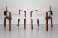 Jacques Adnet Pair of Leather Wrapped Chairs by Jacques Adnet - 430189