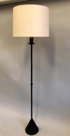 Jacques Adnet Pair of Mid Century Modern Handstitched Leather Floor Lamps by Jacques Adnet - 1770841