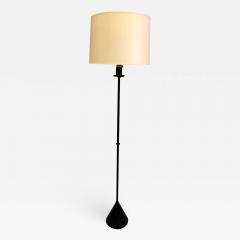 Jacques Adnet Pair of Mid Century Modern Handstitched Leather Floor Lamps by Jacques Adnet - 1772663