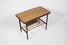 Jacques Adnet Pair of Stitched Leather Side tables By Jacques Adnet - 3025592