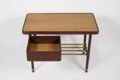 Jacques Adnet Pair of Stitched Leather Side tables By Jacques Adnet - 3025593
