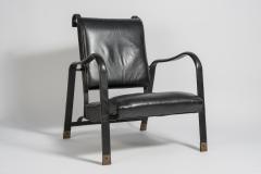 Jacques Adnet Pair of Stitched leather armchairs by Jacques adnet - 891351