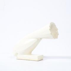 Jacques Adnet Pair of White Ceramic Dove Sculptures by Jacques Adnet - 2946760