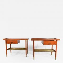 Jacques Adnet Pair of stylish side tables - 1431290