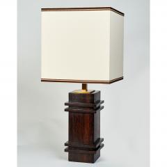 Jacques Adnet Palmwood Lamp in the Manner of Adnet - 316131