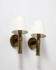 Jacques Adnet Polished Brass Wall Lights in the Manner of Adnet - 3658984