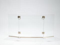 Jacques Adnet Rare Brass Fireplace Screen by Jacques Adnet 1940s - 1837015