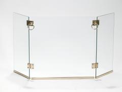 Jacques Adnet Rare Brass Fireplace Screen by Jacques Adnet 1940s - 1837018