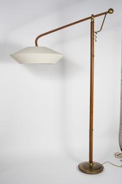 Jacques Adnet Rare Floor Lamp in Stitched Leather By Jacques Adnet - 1231578