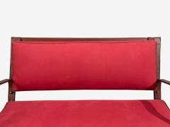 Jacques Adnet Rare Settee Leather Steel France 1950s - 4703598