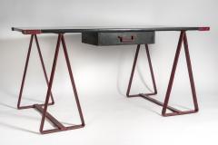 Jacques Adnet Rare Stitched leather Desk By Jacques Adnet - 891121
